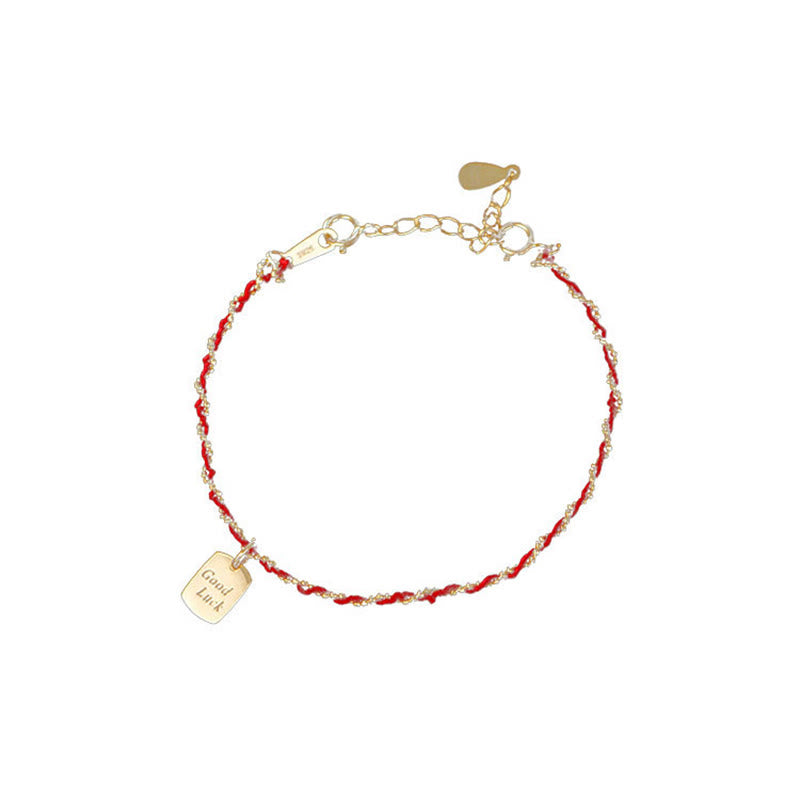 Pulsera de la suerte con hilo rojo y Buddha Stones en plata de ley 925  - image 7