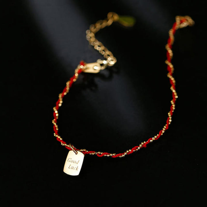Pulsera de la suerte con hilo rojo y Buddha Stones en plata de ley 925  - image 2