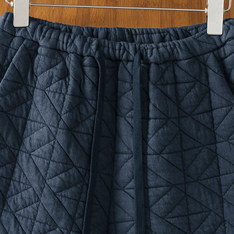 Pantalones térmicos de pierna ancha con cordón ajustable y bolsillos para mujer, de color liso, de Buddha Stones. - image 15
