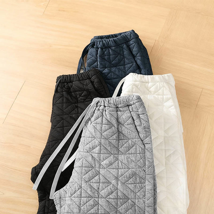Pantalones térmicos de pierna ancha con cordón ajustable y bolsillos para mujer, de color liso, de Buddha Stones. - image 17