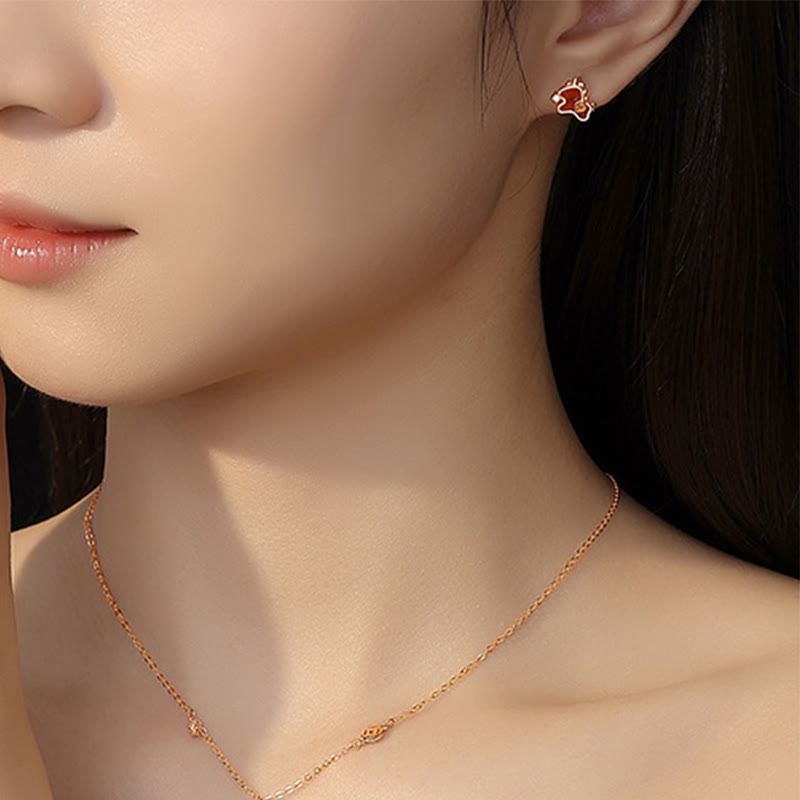 Pendientes asimétricos de protección con moneda de plata de ley 925 y Buddha Stones , con ágata roja, año del caballo. - image 22