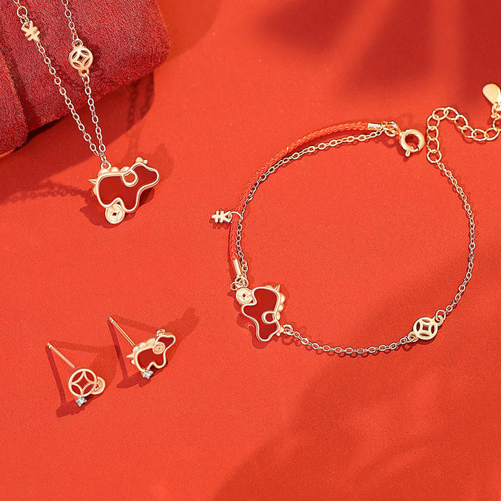 Pulsera de la suerte con dije de moneda de ágata roja y cordón rojo , con Buddha Stones , plata de ley 925, Año del Caballo - image 23