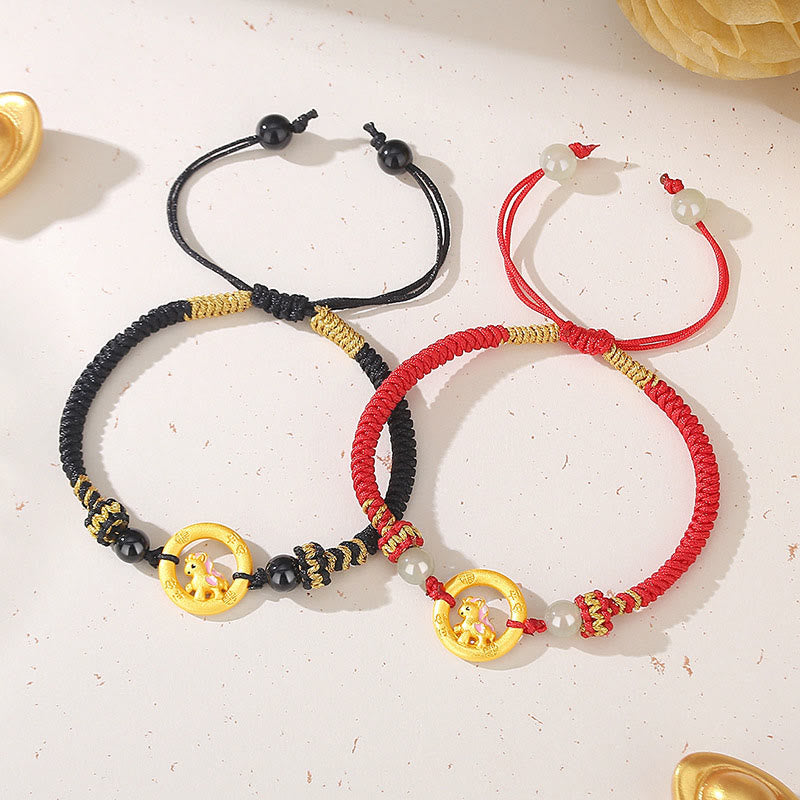 Collar con colgante de la suerte con hebilla de la paz y el personaje Fu, de plata de ley 925 con Buddha Stones y el año del caballo. - image 20