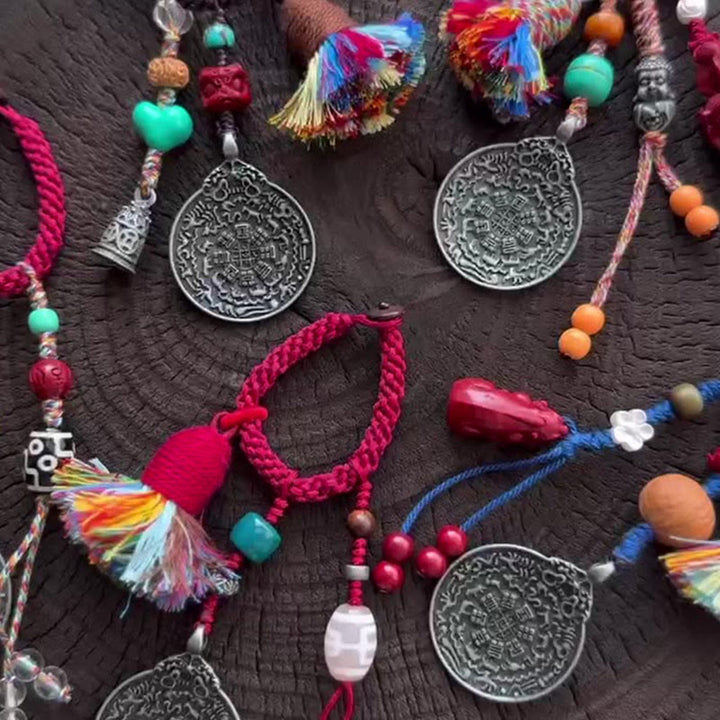 Buddha Stones, Zodiaco Chino, Nueve Palacios, Ocho Diagramas, Cuenta Dzi de Buda, Llavero de la Serenidad - image 6