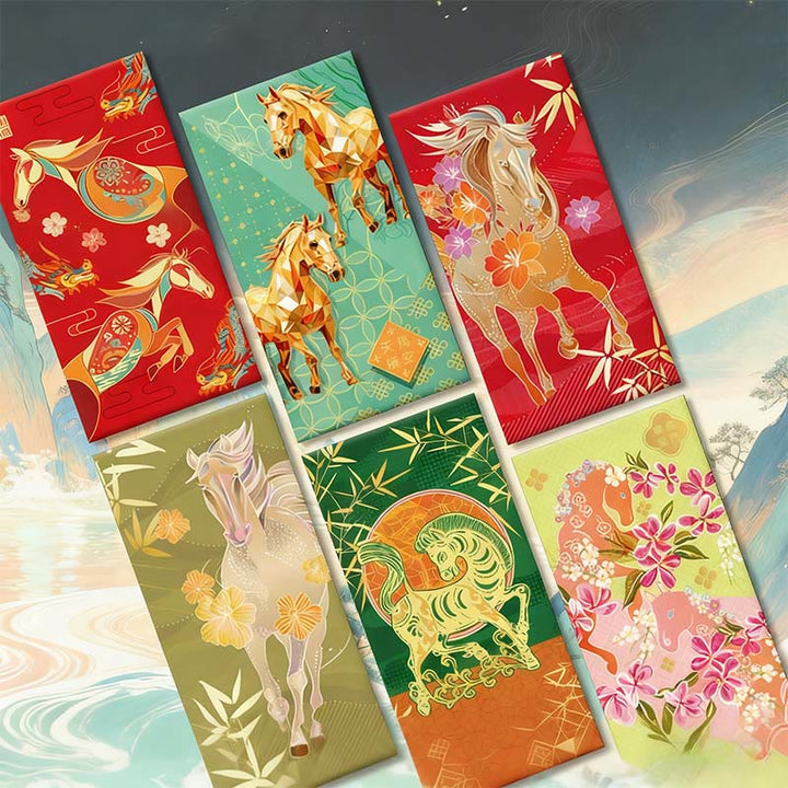 Buddha Stones, 6 unidades, multicolor, sobre rojo chino, para la prosperidad, Año del Caballo 2026, Año Nuevo. - image 21