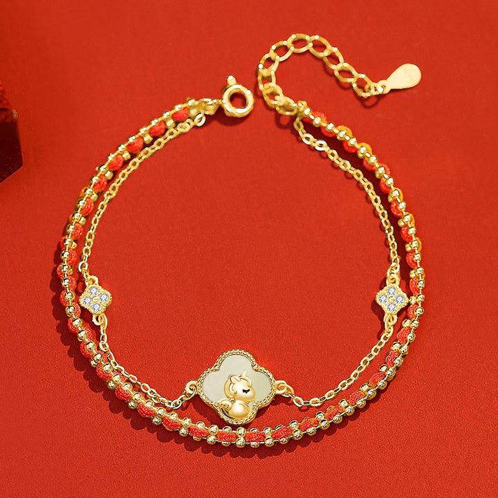 Pulsera de confianza de jade hetiano y ágata roja del Año del Caballo en plata de ley 925 con Buddha Stones - Jade Hetian (circunferencia de la muñeca: 14-18 cm) - image 9