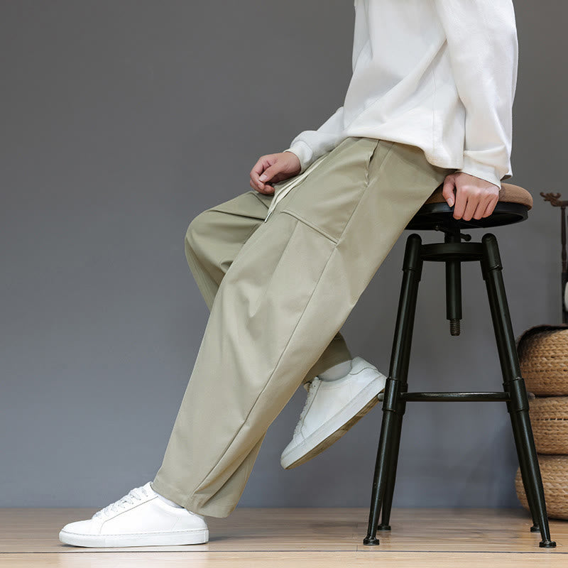 Pantalones bombachos cortos de algodón de color liso para hombre con estampado de Buddha Stones y bolsillos. - image 8