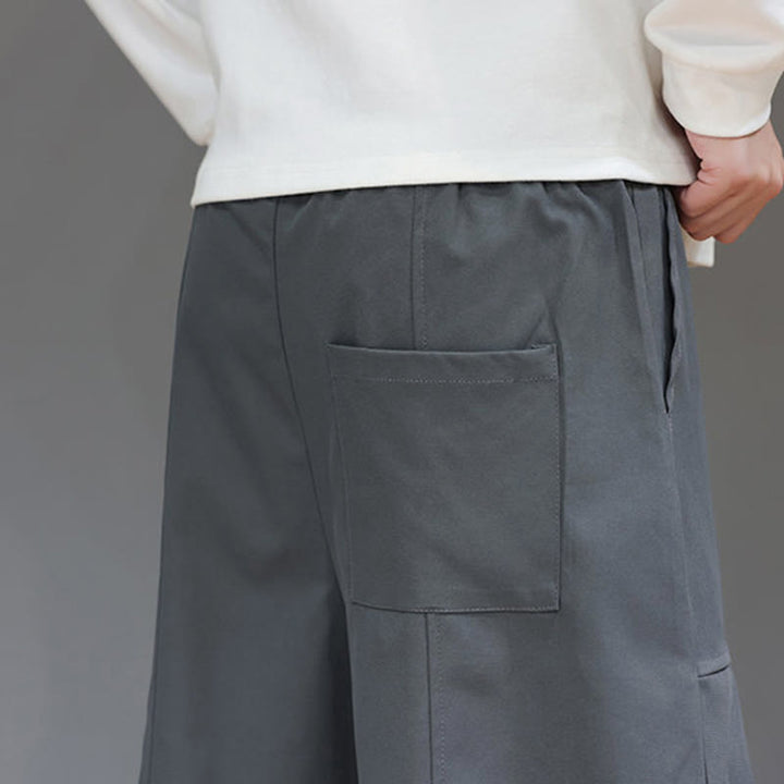 Pantalones bombachos cortos de algodón de color liso para hombre con estampado de Buddha Stones y bolsillos. - image 20