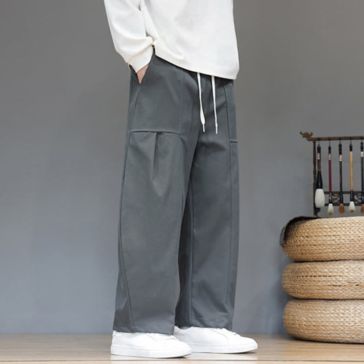 Pantalones bombachos cortos de algodón de color liso para hombre con estampado de Buddha Stones y bolsillos. - image 12