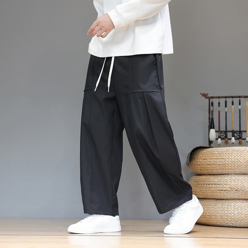 Pantalones bombachos cortos de algodón de color liso para hombre con estampado de Buddha Stones y bolsillos. - image 23