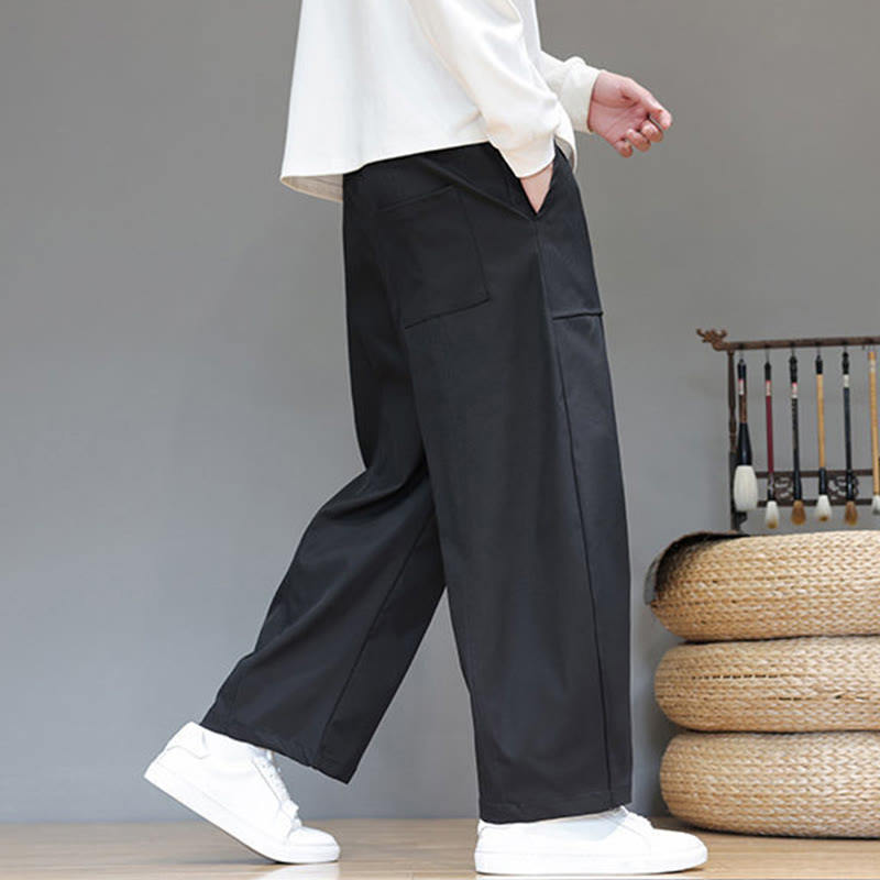 Pantalones bombachos cortos de algodón de color liso para hombre con estampado de Buddha Stones y bolsillos. - image 28