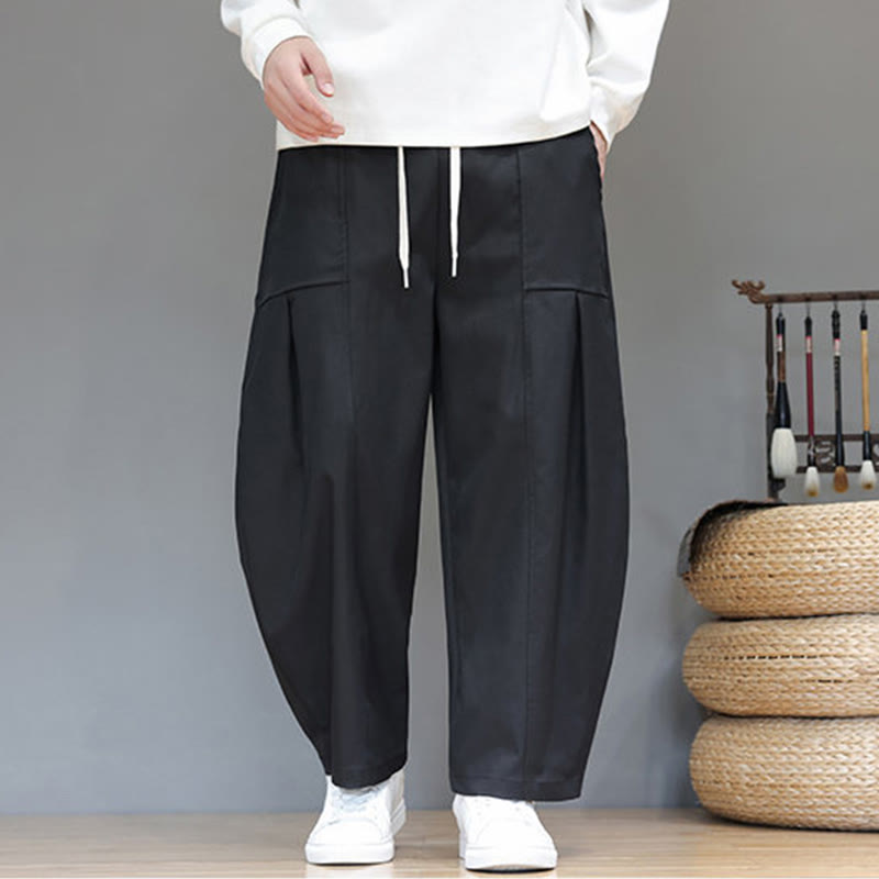 Pantalones bombachos cortos de algodón de color liso para hombre con estampado de Buddha Stones y bolsillos. - image 27