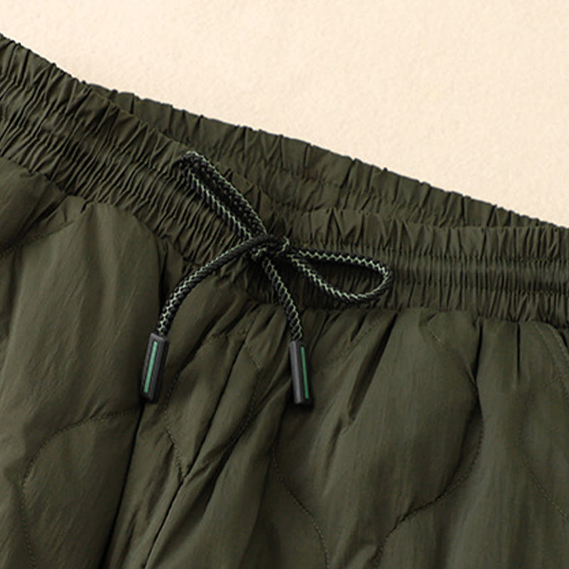 Pantalones de invierno cálidos para mujer con estampado de líneas curvas y detalles en Buddha Stones , con bolsillos. - image 14