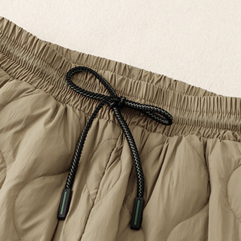 Pantalones de invierno cálidos para mujer con estampado de líneas curvas y detalles en Buddha Stones , con bolsillos. - image 2