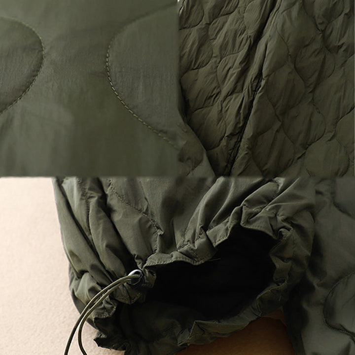 Pantalones de invierno cálidos para mujer con estampado de líneas curvas y detalles en Buddha Stones , con bolsillos. - image 16