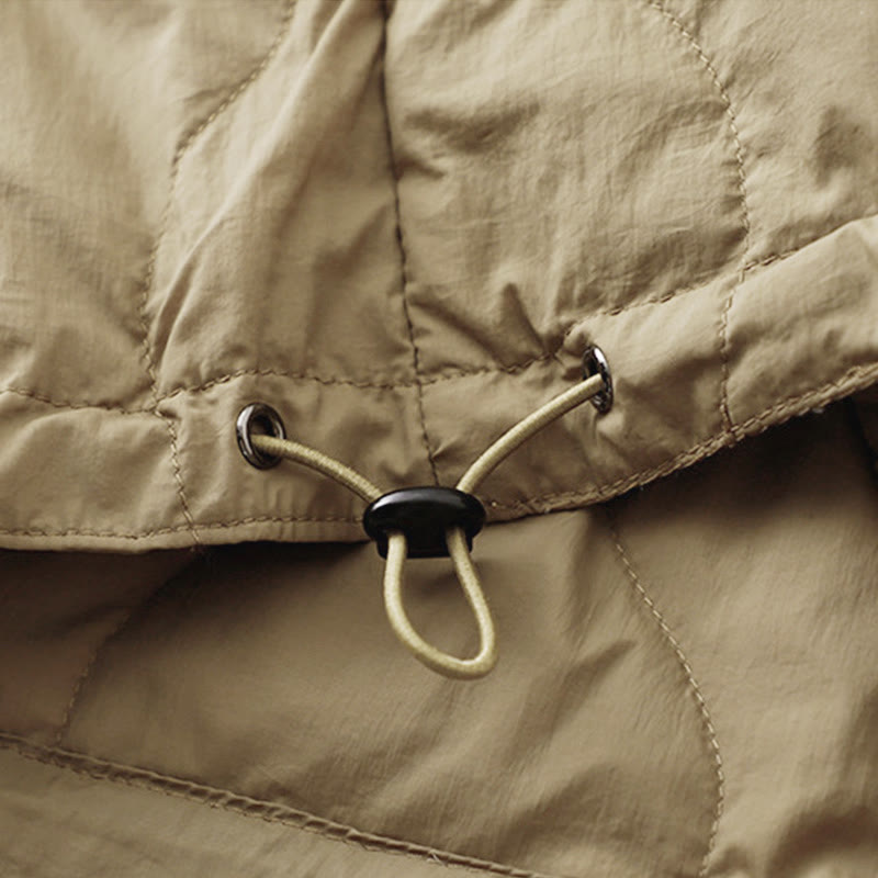 Pantalones de invierno cálidos para mujer con estampado de líneas curvas y detalles en Buddha Stones , con bolsillos. - image 5