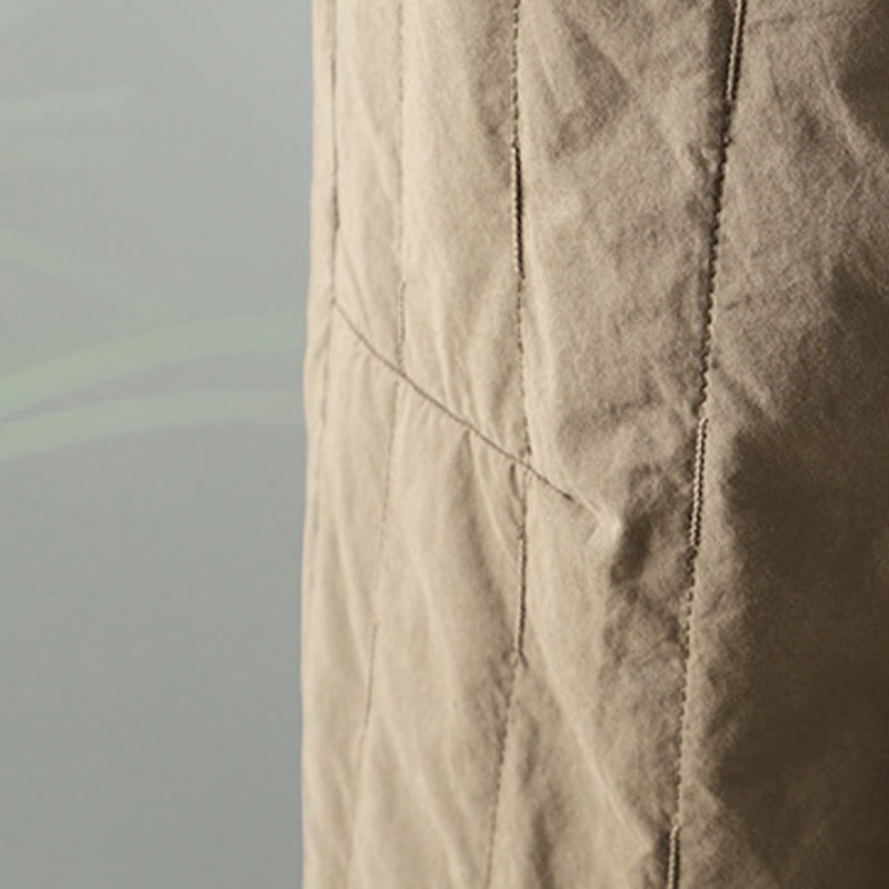 Pantalones tipo harem para mujer con forro polar de algodón, rayas y líneas rectas con estampado de Buddha Stones y bolsillos. - image 4