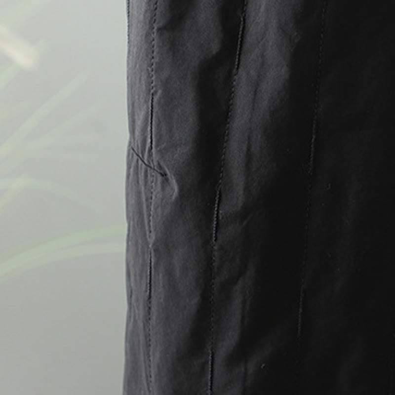 Pantalones tipo harem para mujer con forro polar de algodón, rayas y líneas rectas con estampado de Buddha Stones y bolsillos. - image 9