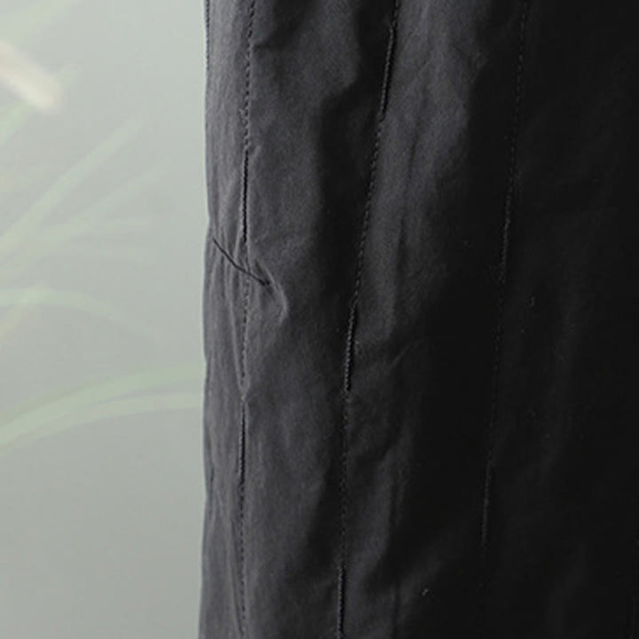 Pantalones tipo harem para mujer con forro polar de algodón, rayas y líneas rectas con estampado de Buddha Stones y bolsillos. - image 9