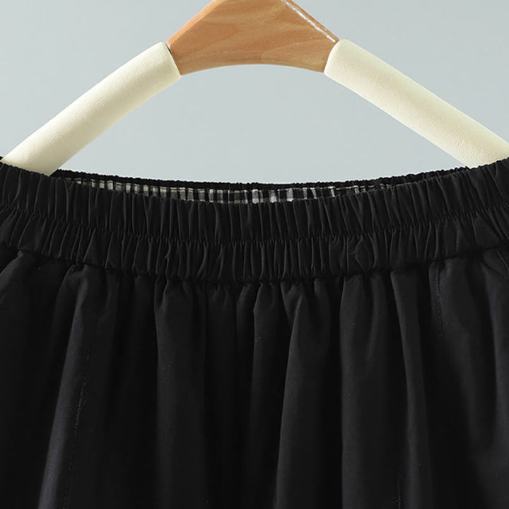 Pantalones tipo harem para mujer con forro polar de algodón, rayas y líneas rectas con estampado de Buddha Stones y bolsillos. - image 7