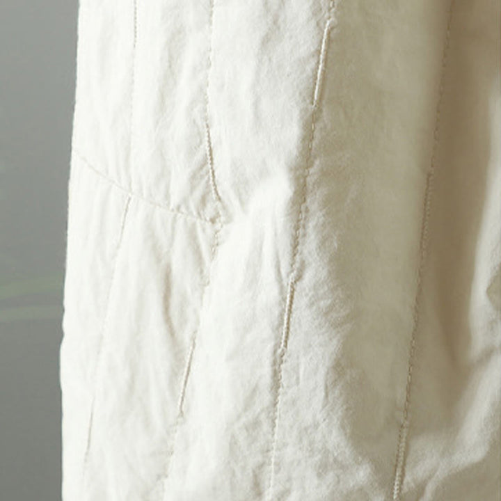 Pantalones tipo harem para mujer con forro polar de algodón, rayas y líneas rectas con estampado de Buddha Stones y bolsillos. - image 19