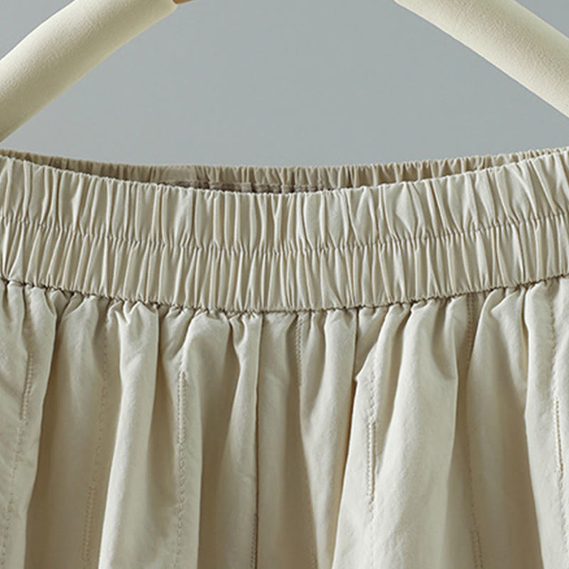 Pantalones harén de algodón para mujer con rayas rectas y bolsillos de Buddha Stones - image 14