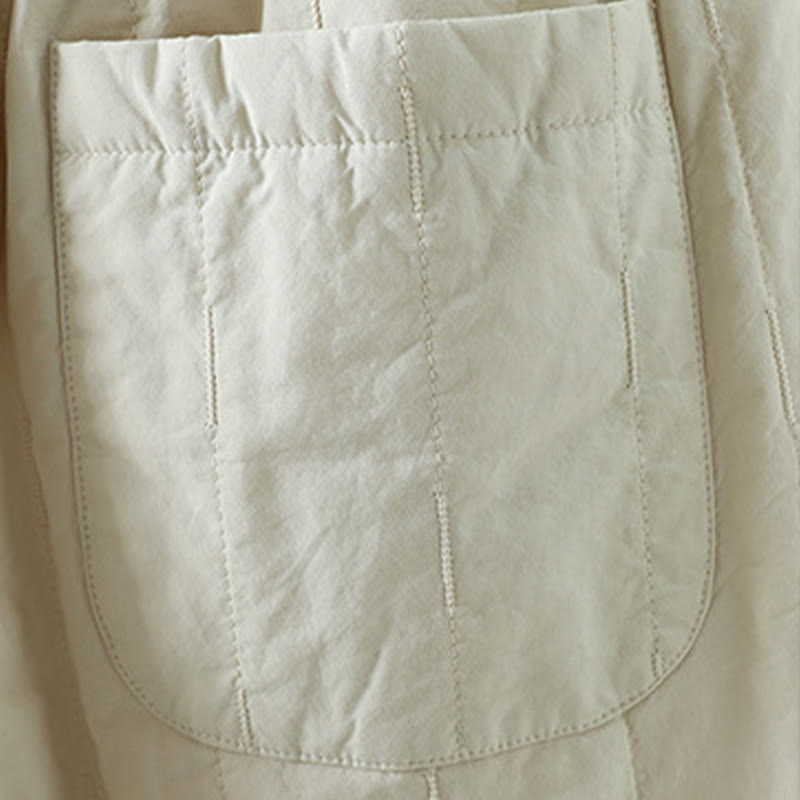 Pantalones harén de algodón para mujer con rayas rectas y bolsillos de Buddha Stones - image 18