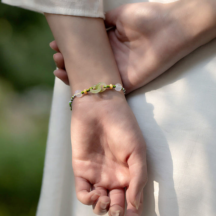 Pulsera de la paz con hebilla de cuerda trenzada y Buddha Stones, símbolo de amor y calma - image 2