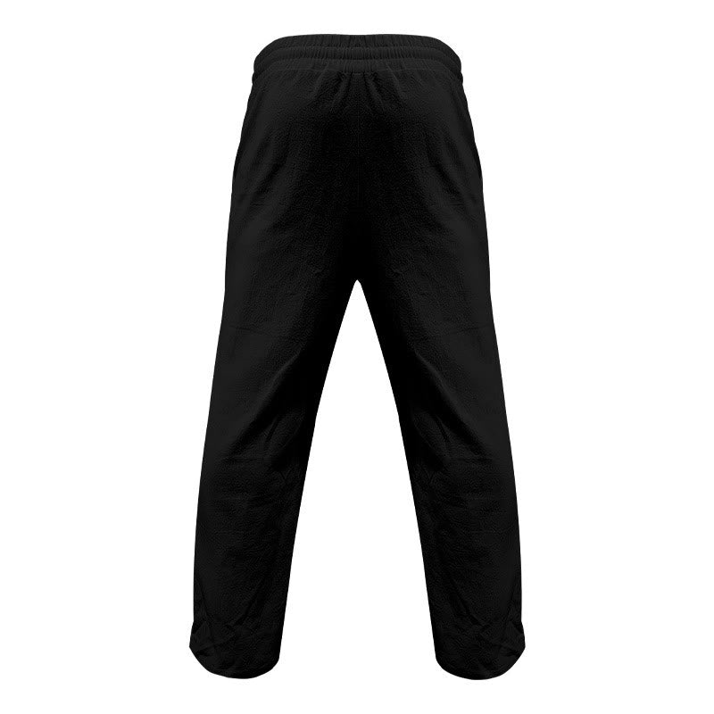 Pantalones casuales de algodón con botones y bolsillos para hombre , de Buddha Stones - image 6
