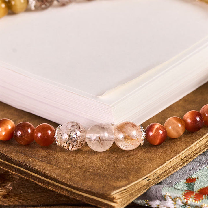 Buddha Stones, Ojo de Tigre Dorado, Ojo de Tigre Rojo, Amuleto de Corazón, Llavero de Fuerza, Decoración para Colgar en el Teléfono - image 2