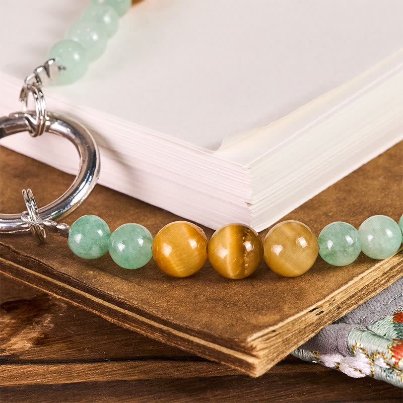 Llavero colgante para teléfono con cuentas de jade y Buddha Stones para la prosperidad - image 1