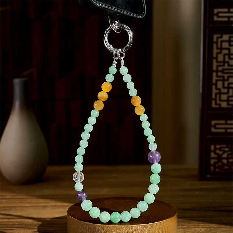 Llavero colgante para teléfono con cuentas de jade y Buddha Stones para la prosperidad - image 3