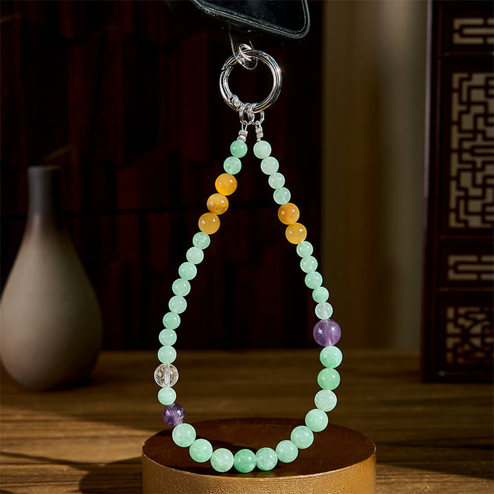 Llavero colgante para teléfono con cuentas de jade y Buddha Stones para la prosperidad - image 3