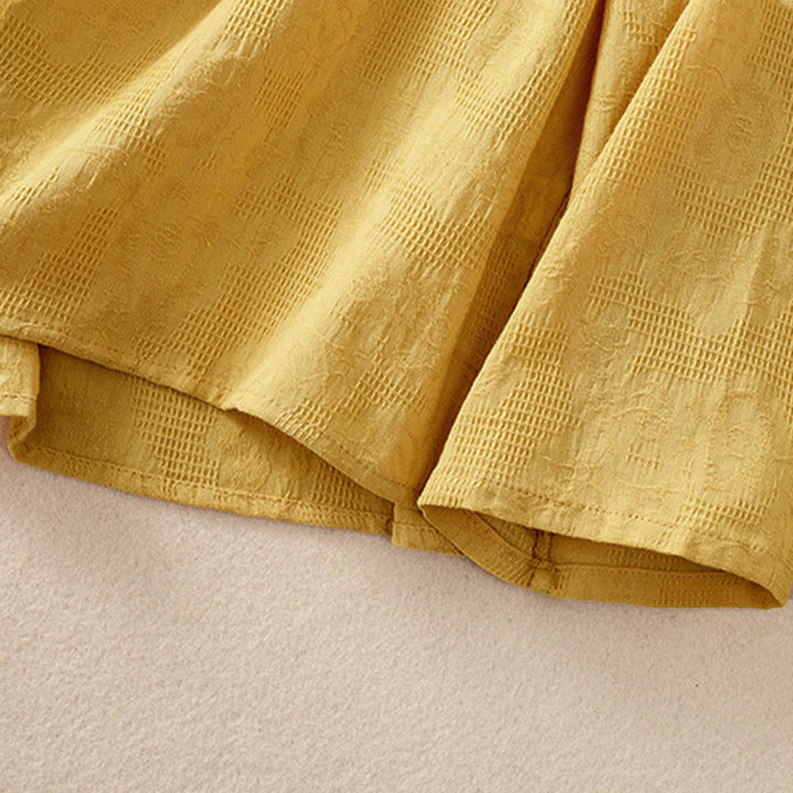 Camisa de manga larga de algodón para mujer con diseño asimétrico bordado de Buddha Stones y botones de rana - image 30