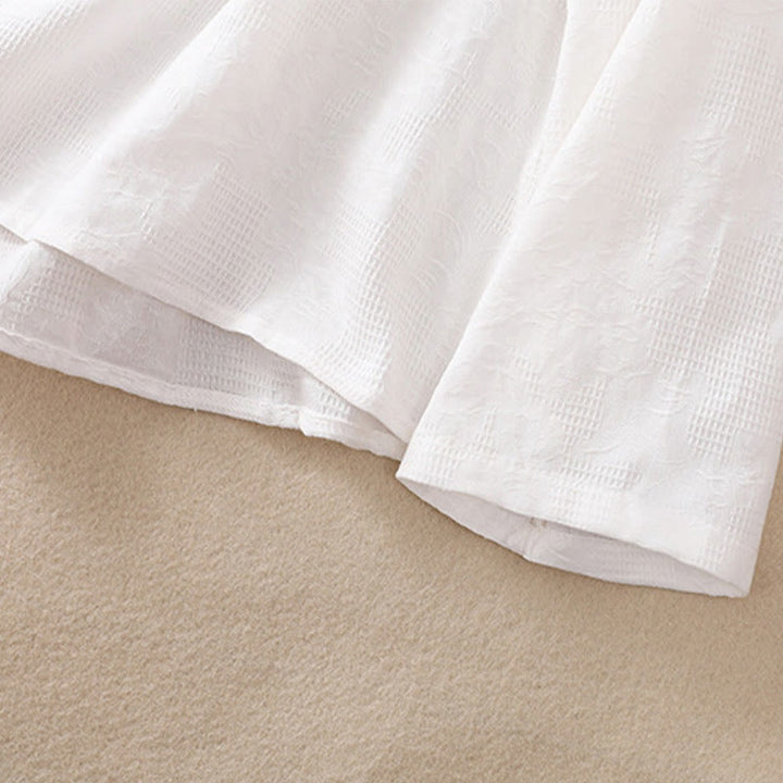 Camisa de manga larga de algodón para mujer con diseño asimétrico bordado de Buddha Stones y botones de rana - image 13