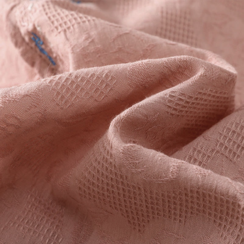 Camisa de manga larga de algodón para mujer con diseño asimétrico bordado de Buddha Stones y botones de rana - image 19