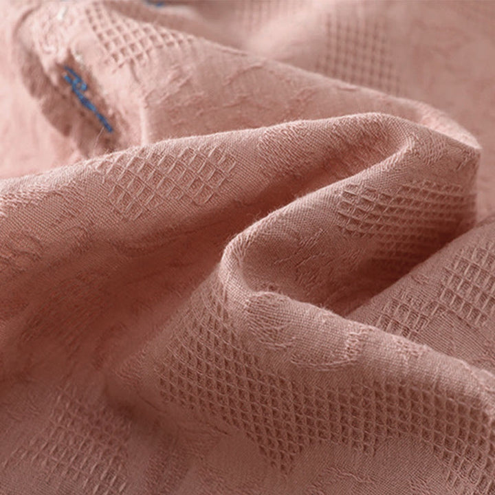 Camisa de manga larga de algodón para mujer con diseño asimétrico bordado de Buddha Stones y botones de rana - image 19