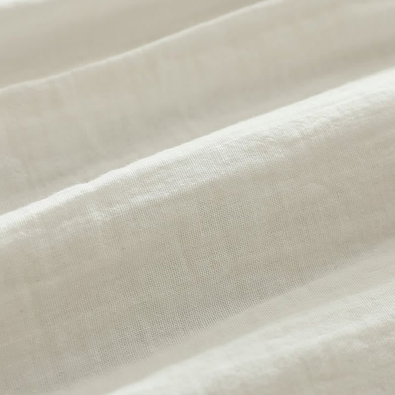 Camisa de manga larga de algodón para mujer con botones bordados florales coloridos y Buddha Stones en blanco otoñal - image 13
