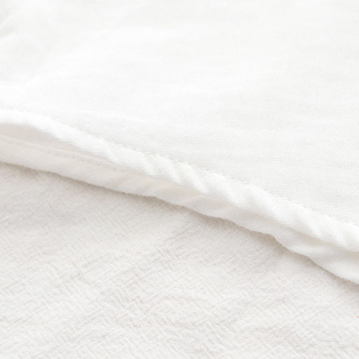 Camisa de manga larga de algodón para mujer con botones de hierba verde y blanco con Buddha Stones y estampado otoñal - image 12