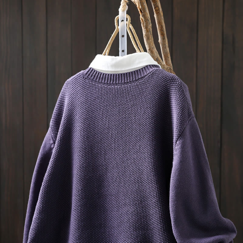 Cárdigan de punto de manga larga para mujer, de algodón, con botones bordados florales y Buddha Stones. - image 8