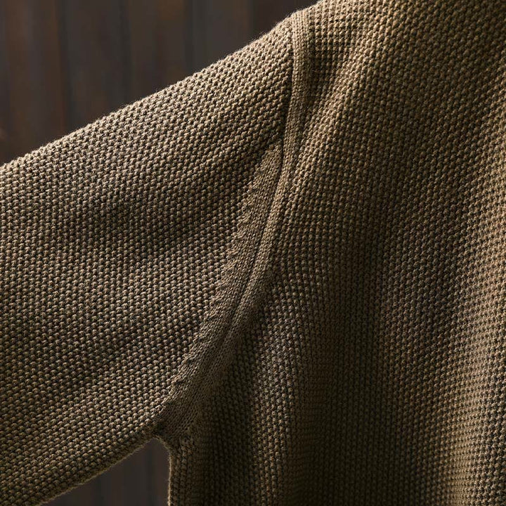 Suéter cárdigan de punto de manga larga para mujer, de algodón, con botones florales y Buddha Stones. - image 14