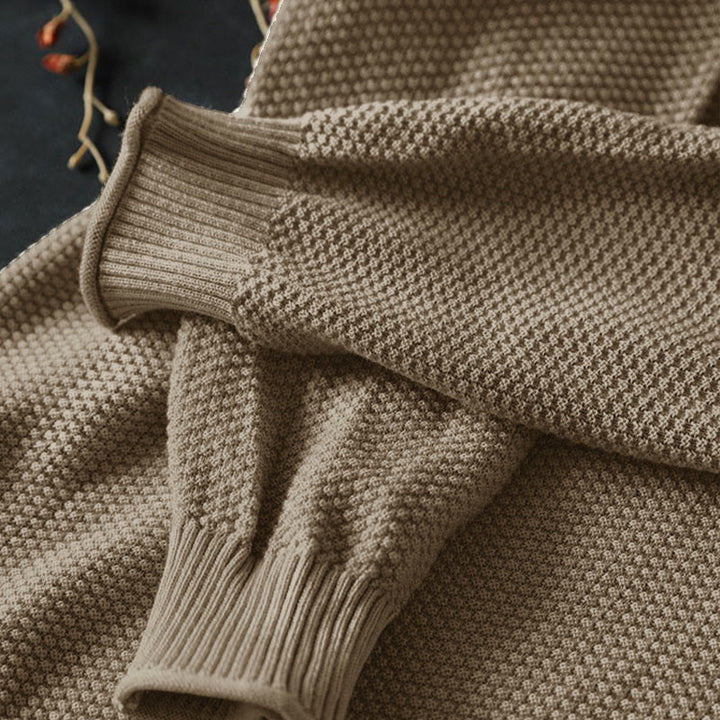 Suéter de punto de manga larga para mujer, de algodón, con cuello en V, botones coloridos y estampado de Buddha Stones. - image 4