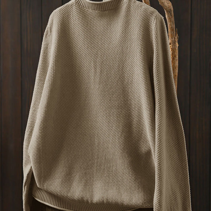 Suéter de punto de manga larga para mujer, de algodón, con cuello en V, botones coloridos y estampado de Buddha Stones. - image 2