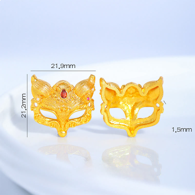 Pulsera de la suerte tejida con hilo morado, con dije de campana de zorro de latón chapado en oro de 24k y Buddha Stones. - image 3