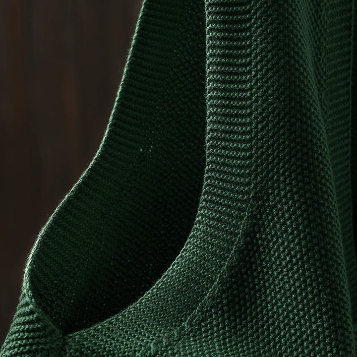 Chaleco sin mangas de algodón tejido para mujer con bordado de figuras de Buddha Stones, piedras, conejo y árbol. - image 7