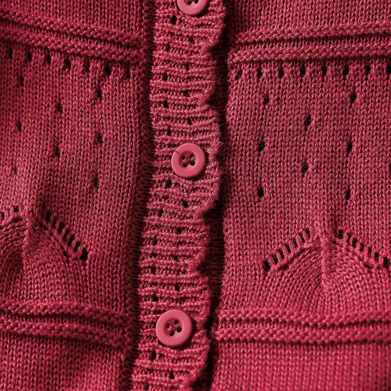 Cárdigan de punto de manga larga para mujer, con botones de encaje y estampado de Buddha Stones, de algodón, con bolsillos. - image 6