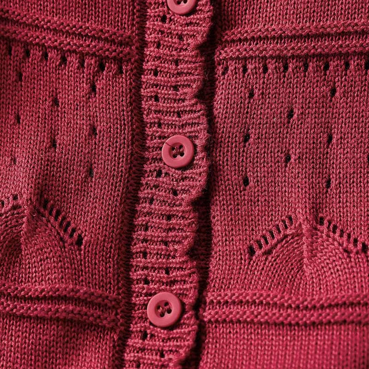 Cárdigan de punto de manga larga para mujer, con botones de encaje y estampado de Buddha Stones, de algodón, con bolsillos. - image 6