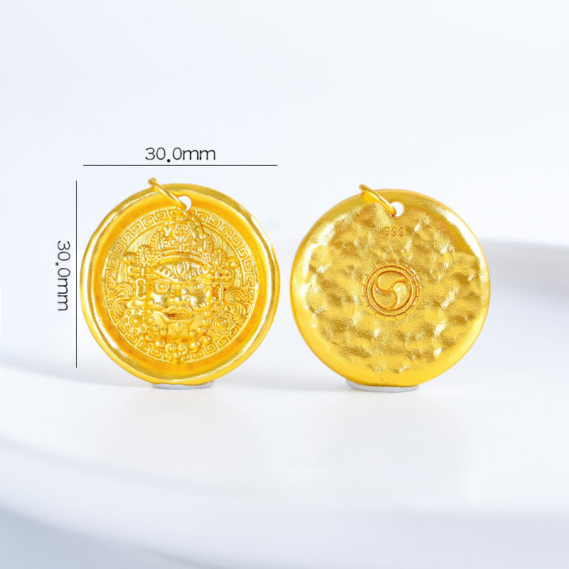 Collar con colgante de cadena de prosperidad Jambhala de cobre amarillo con Buddha Stones - image 8