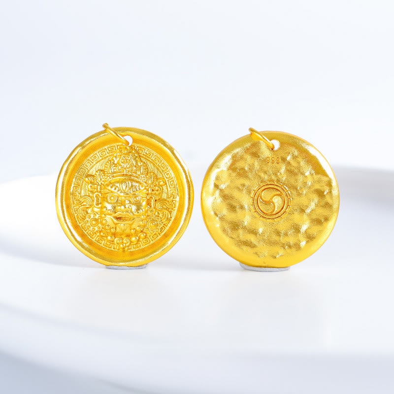 Collar con colgante de cadena de prosperidad Jambhala de cobre amarillo con Buddha Stones - image 7