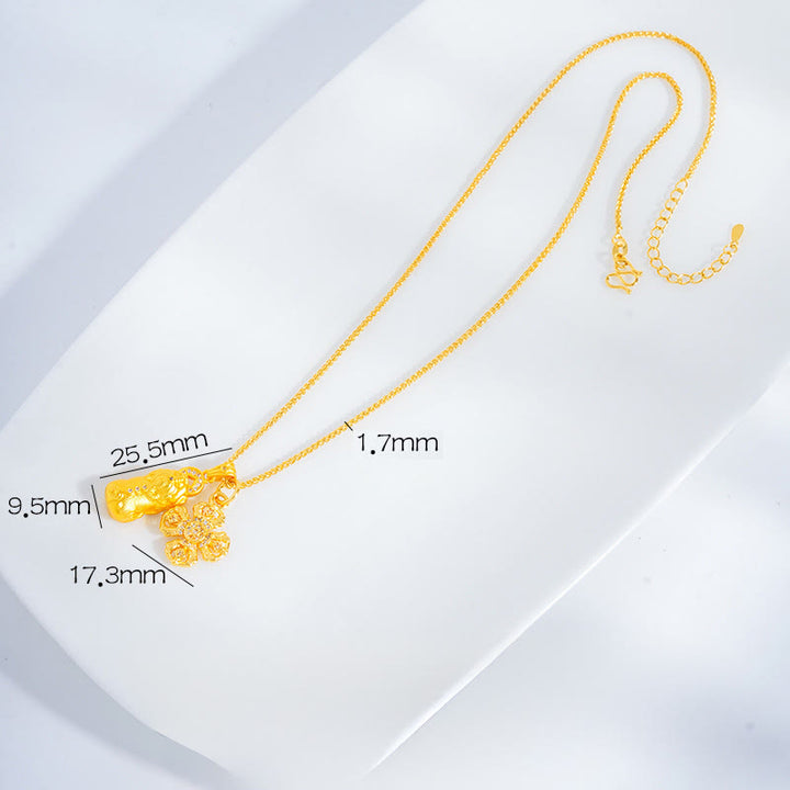 Collar con colgante de cadena de prosperidad con cruz Pixiu Dorje Vajra de Buddha Stones y cobre - Pixiu y Vajra - image 1